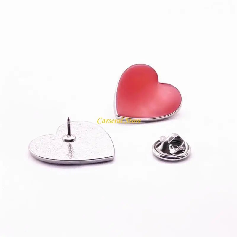 M4YF Valentines Heart Shaped Brooch Fashion Clothes Pin Sweet Clothing Pin Clothes Accessory Christmas Gift for Couple