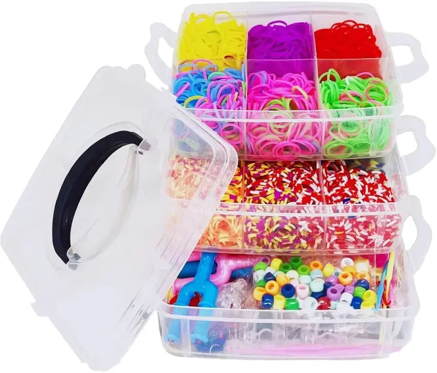 4500 Loom Bands Kit with Loom Board, Elastic Bracelet Making Set with Hooks & Charms and Accessories Kids DIY Rubber Bracelet