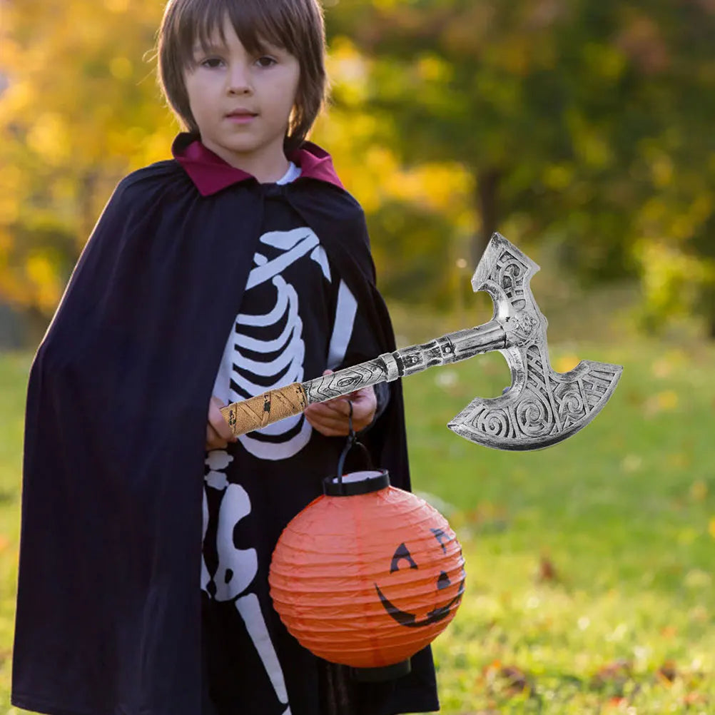 Halloween Axe Fake Axes Props Plastic Children’s Toys Prank Party Supply 50x23cm Viking Cosplay Haunted House Scary Props