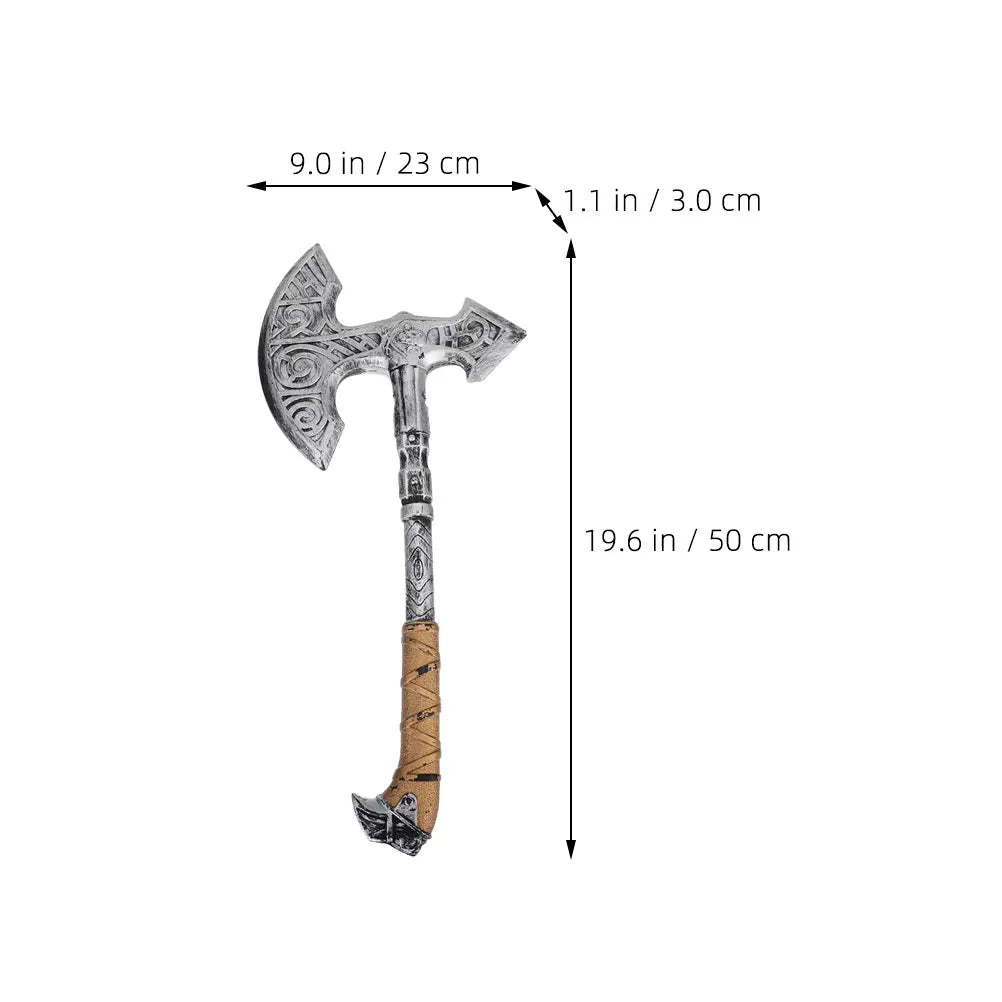 Halloween Axe Fake Axes Props Plastic Children’s Toys Prank Party Supply 50x23cm Viking Cosplay Haunted House Scary Props