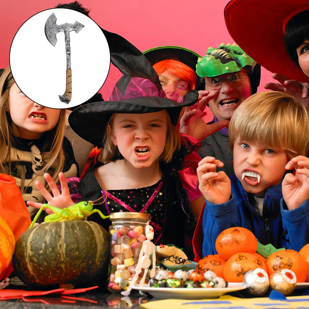 Halloween Axe Fake Axes Props Plastic Children’s Toys Prank Party Supply 50x23cm Viking Cosplay Haunted House Scary Props