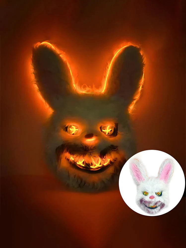 Halloween Cosplay Face Mask Fancy Party Stage Make-up Scary Bear Rabbit Cartoon Head Cover Carnival Costume Prop Masquerade Mask