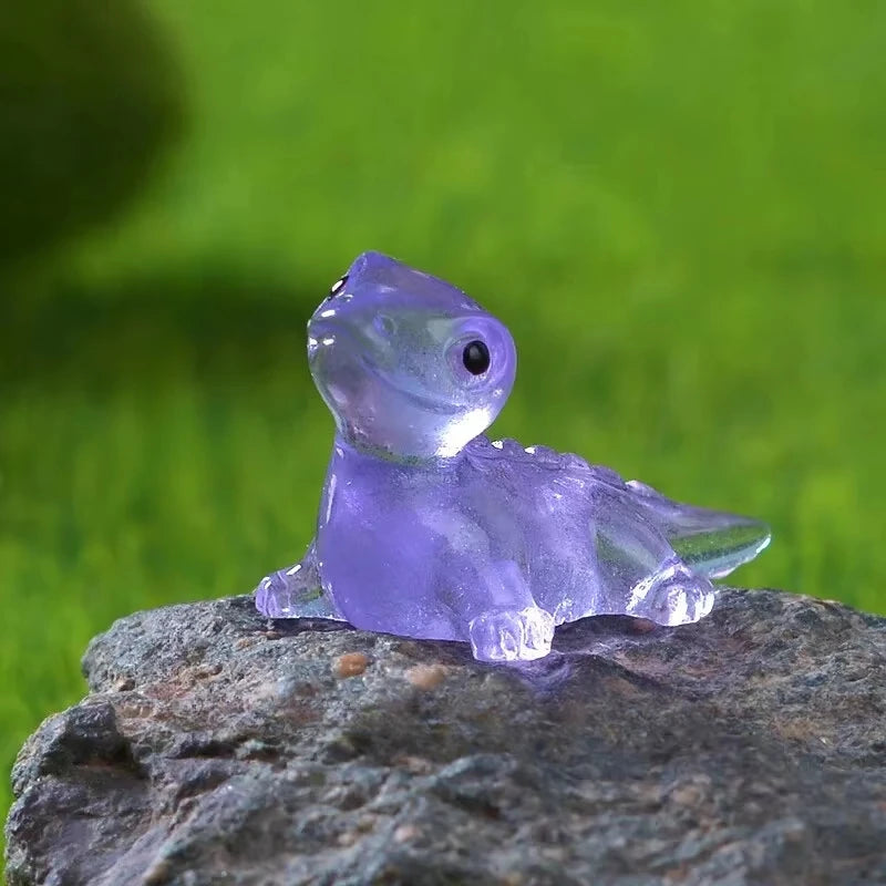 10PCS Mini Lizards Glow At Dark Lizard Vivarium DIY Accessories Mimiature Figurines Fairy Garden Decoration Kawaii Animals
