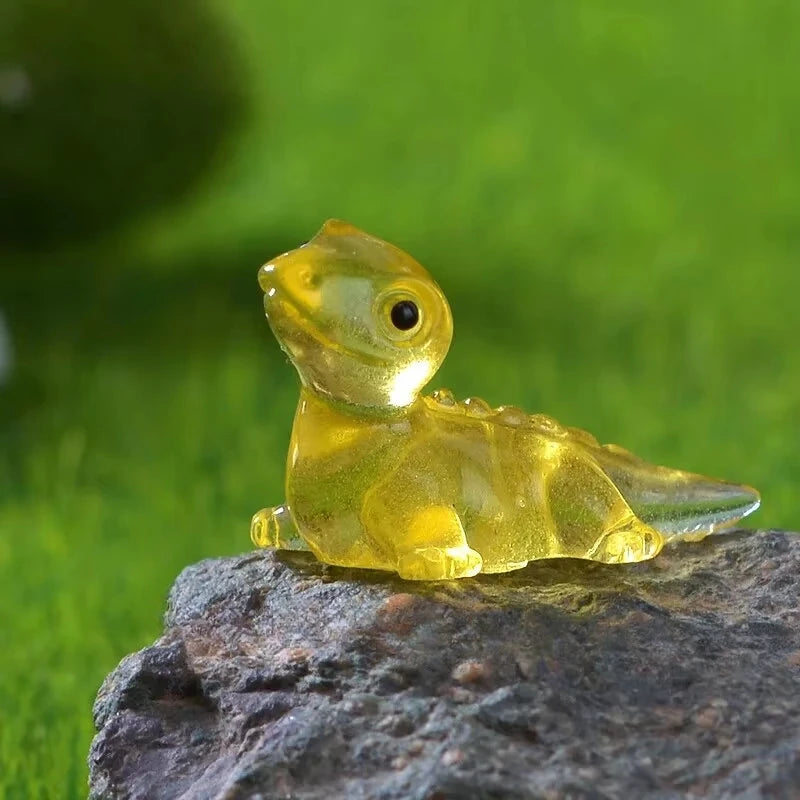 10PCS Mini Lizards Glow At Dark Lizard Vivarium DIY Accessories Mimiature Figurines Fairy Garden Decoration Kawaii Animals
