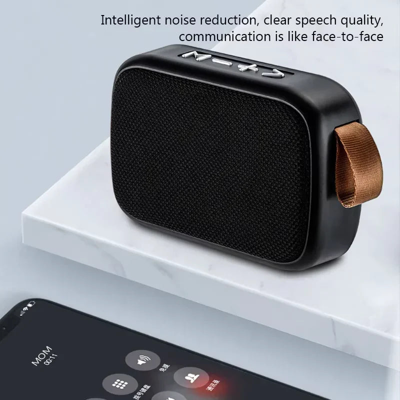 Wireless Mini Bluetooth Speaker with Fabric Design, TF Card Support, 3D Stereo Sound, Designed for Outdoor Use