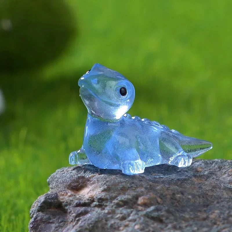 10PCS Mini Lizards Glow At Dark Lizard Vivarium DIY Accessories Mimiature Figurines Fairy Garden Decoration Kawaii Animals