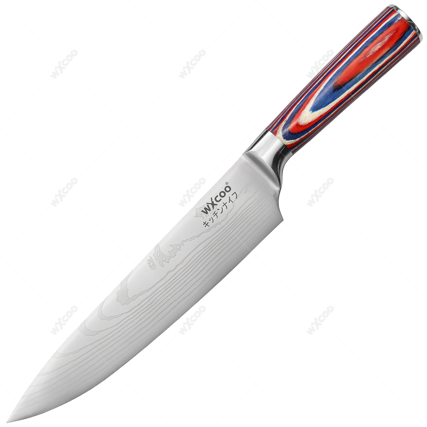 Kitchen Knife 5Cr15MOV Stainless Steel Japanese Santoku Knives Set Chef Cleaver Knife Damascus Pattern Utility Slicing Tool