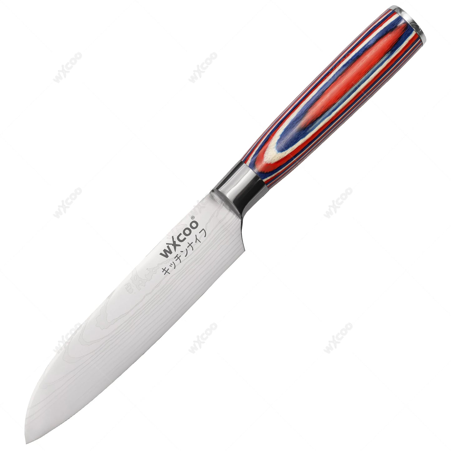 Kitchen Knife 5Cr15MOV Stainless Steel Japanese Santoku Knives Set Chef Cleaver Knife Damascus Pattern Utility Slicing Tool