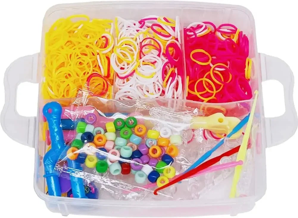 4500 Loom Bands Kit with Loom Board, Elastic Bracelet Making Set with Hooks & Charms and Accessories Kids DIY Rubber Bracelet