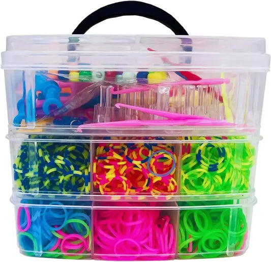 4500 Loom Bands Kit with Loom Board, Elastic Bracelet Making Set with Hooks & Charms and Accessories Kids DIY Rubber Bracelet