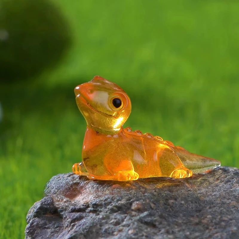 10PCS Mini Lizards Glow At Dark Lizard Vivarium DIY Accessories Mimiature Figurines Fairy Garden Decoration Kawaii Animals