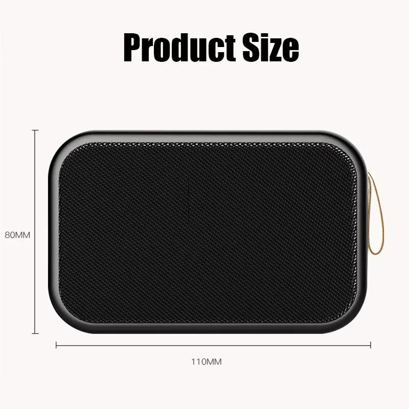 Wireless Mini Bluetooth Speaker with Fabric Design, TF Card Support, 3D Stereo Sound, Designed for Outdoor Use