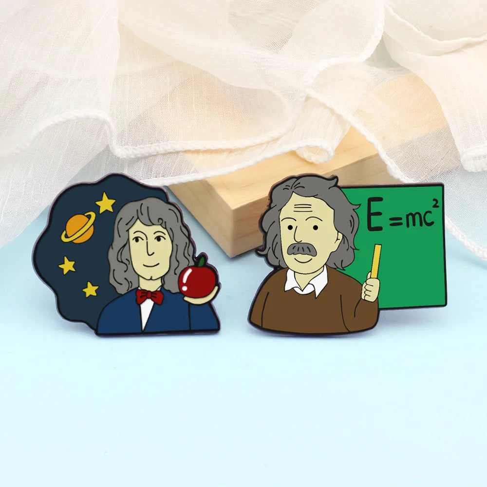 2-4Pcs/Set Black White Cats Enamel Pins Famous Scientists Honor No.1 Medal Badge Couples Adult Sexy Brooches Clothes Bag Jewelry