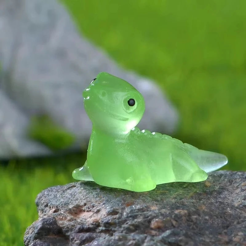 10PCS Mini Lizards Glow At Dark Lizard Vivarium DIY Accessories Mimiature Figurines Fairy Garden Decoration Kawaii Animals
