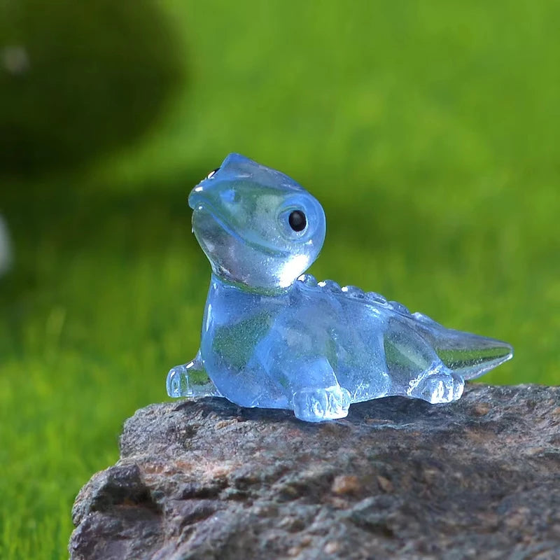 10PCS Mini Lizards Glow At Dark Lizard Vivarium DIY Accessories Mimiature Figurines Fairy Garden Decoration Kawaii Animals