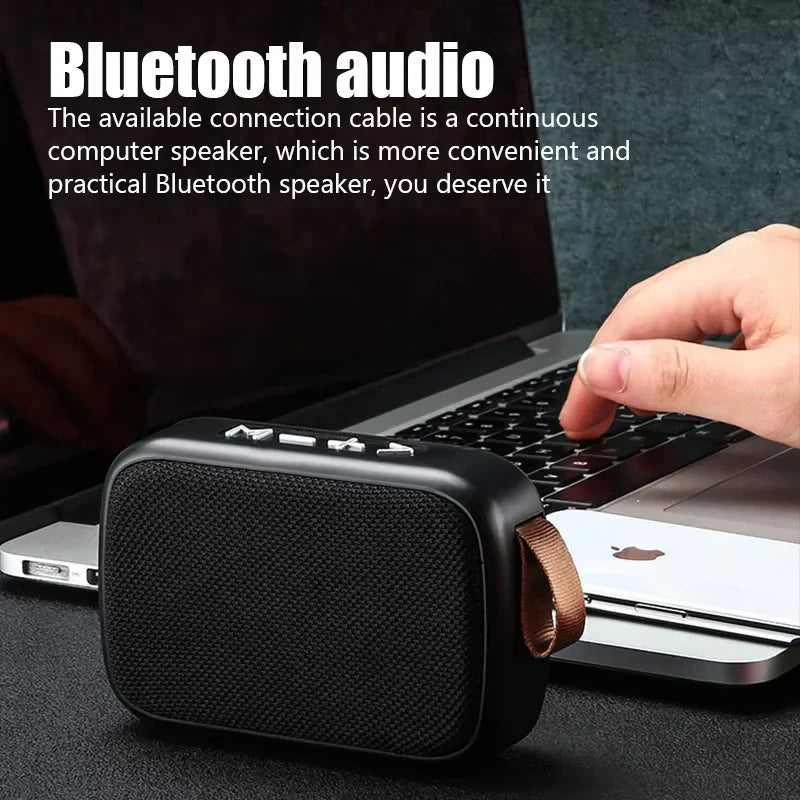 Wireless Mini Bluetooth Speaker with Fabric Design, TF Card Support, 3D Stereo Sound, Designed for Outdoor Use
