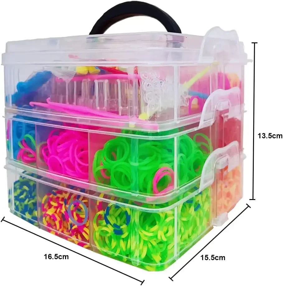 4500 Loom Bands Kit with Loom Board, Elastic Bracelet Making Set with Hooks & Charms and Accessories Kids DIY Rubber Bracelet